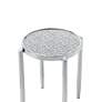 Abbe 22" Wide Chrome and Mirrored Glass Round End Table