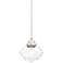 Abbe 7 1/2" Wide Brushed Nickel and Clear Glass Mini Pendant