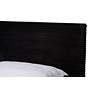 Abberton Black Velvet Fabric Queen Size Panel Bed