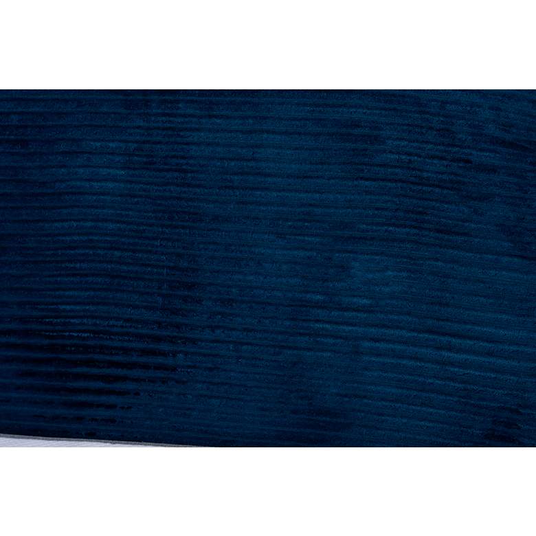 Image 7 Abberton Navy Blue Velvet Fabric Queen Size Panel Bed more views