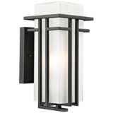 Abbey 11 3/4&quot; High Black Metal Outdoor Wall Light