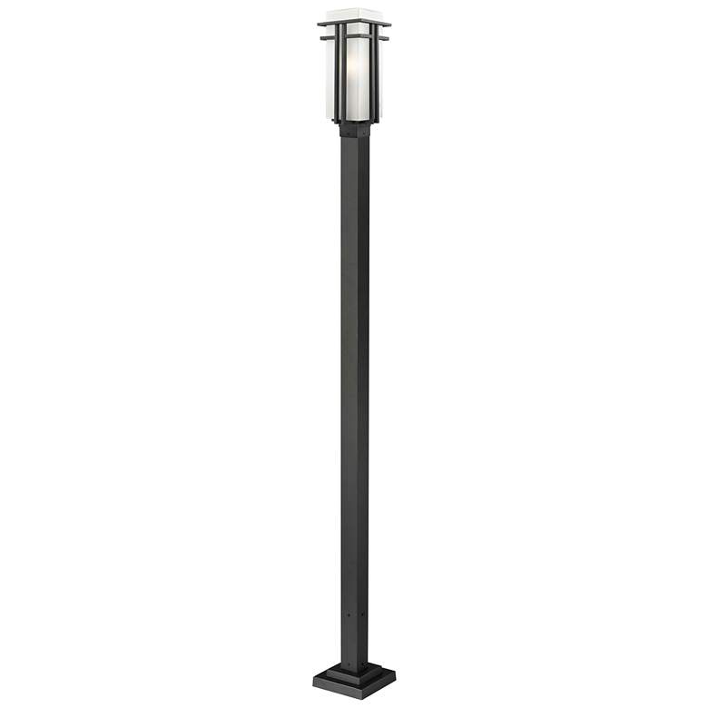 Image 1 Abbey 114 1/4" High Black Outdoor Post Light with Base