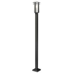 Abbey 114 1/4" High Black Outdoor Post Light with Base