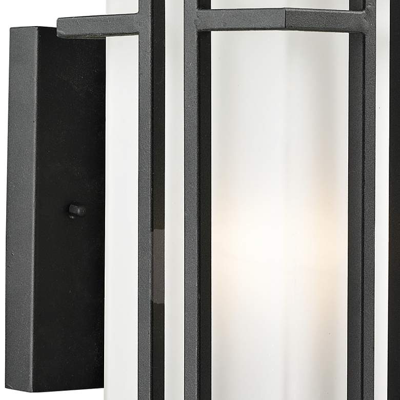 Image 3 Abbey 14 3/4 inch High Black Metal Outdoor Wall Light more views