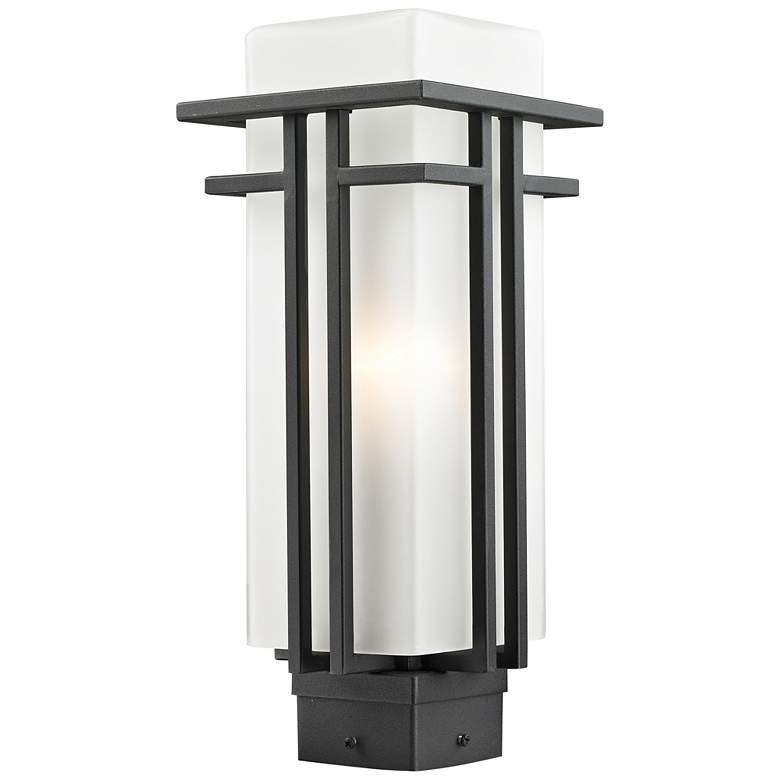 Image 1 Abbey 15 3/4 inch High Black Outdoor Post Light