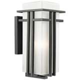 Abbey 17&quot; High Black Metal Outdoor Wall Light