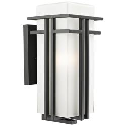 Abbey 17&quot; High Rubbed Bronze Outdoor Wall Light