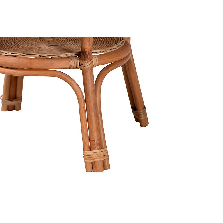 Image 4 Abbey 22" Wide Natural Brown Rattan 1-Shelf Coffee Table more views