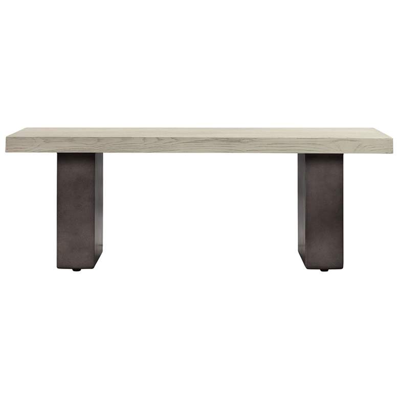Image 1 Abbey 87 in. Dining Table in Grey Oak Wood and Concrete