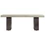 Abbey 87 in. Dining Table in Grey Oak Wood and Concrete