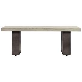 Image1 of Abbey 87 in. Dining Table in Grey Oak Wood and Concrete