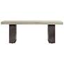 Abbey 87 in. Dining Table in Grey Oak Wood and Concrete