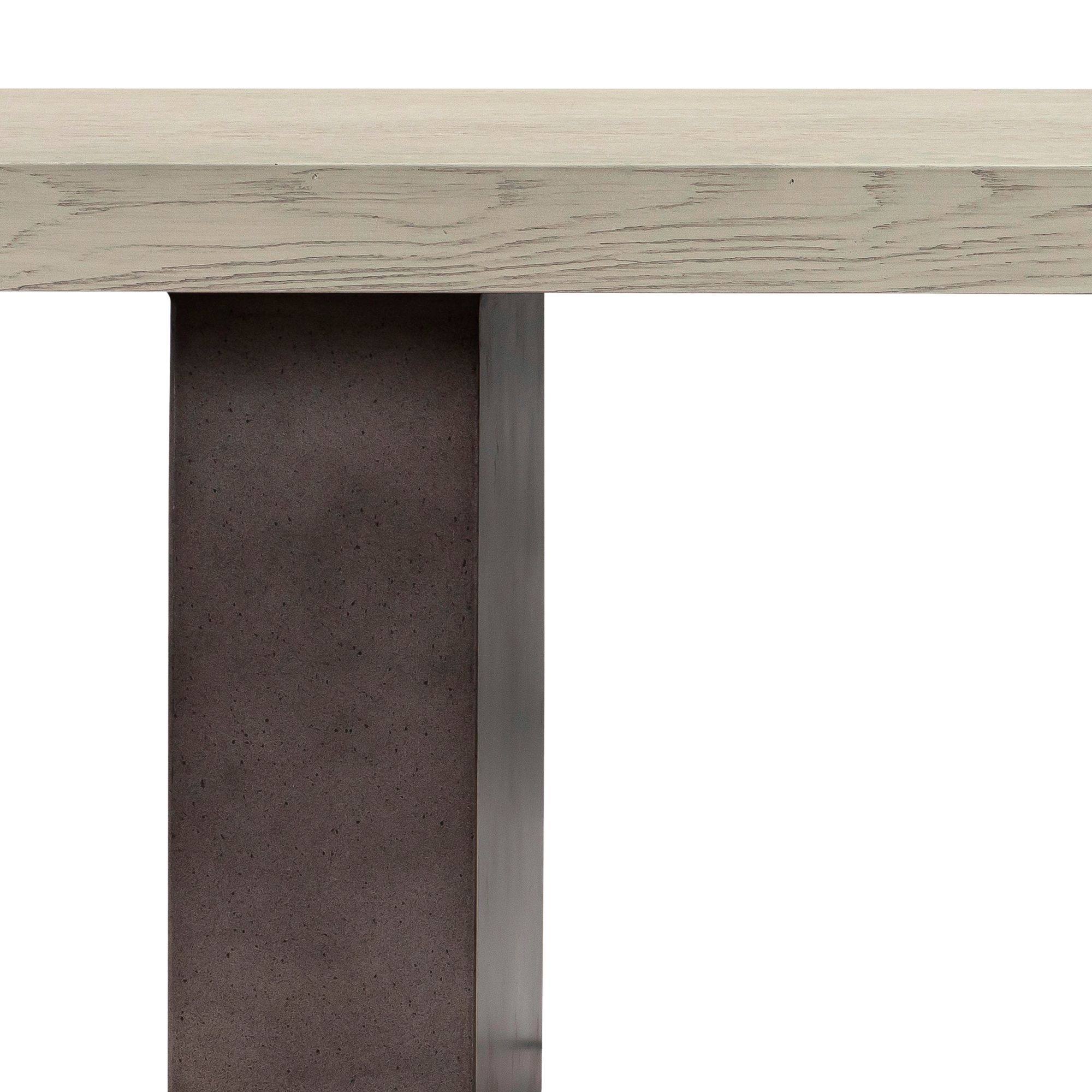 Image 3 Abbey 87 in. Dining Table in Grey Oak Wood and Concrete more views