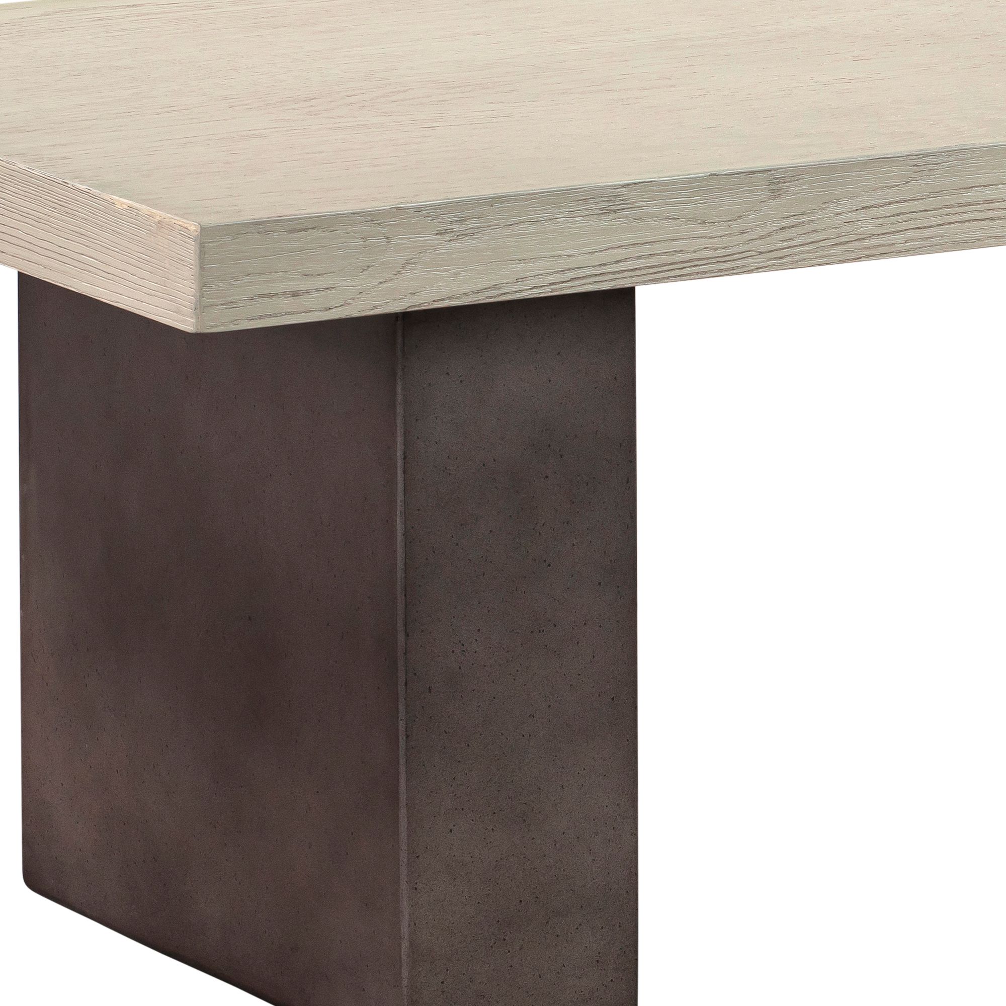 Image 4 Abbey 87 in. Dining Table in Grey Oak Wood and Concrete more views