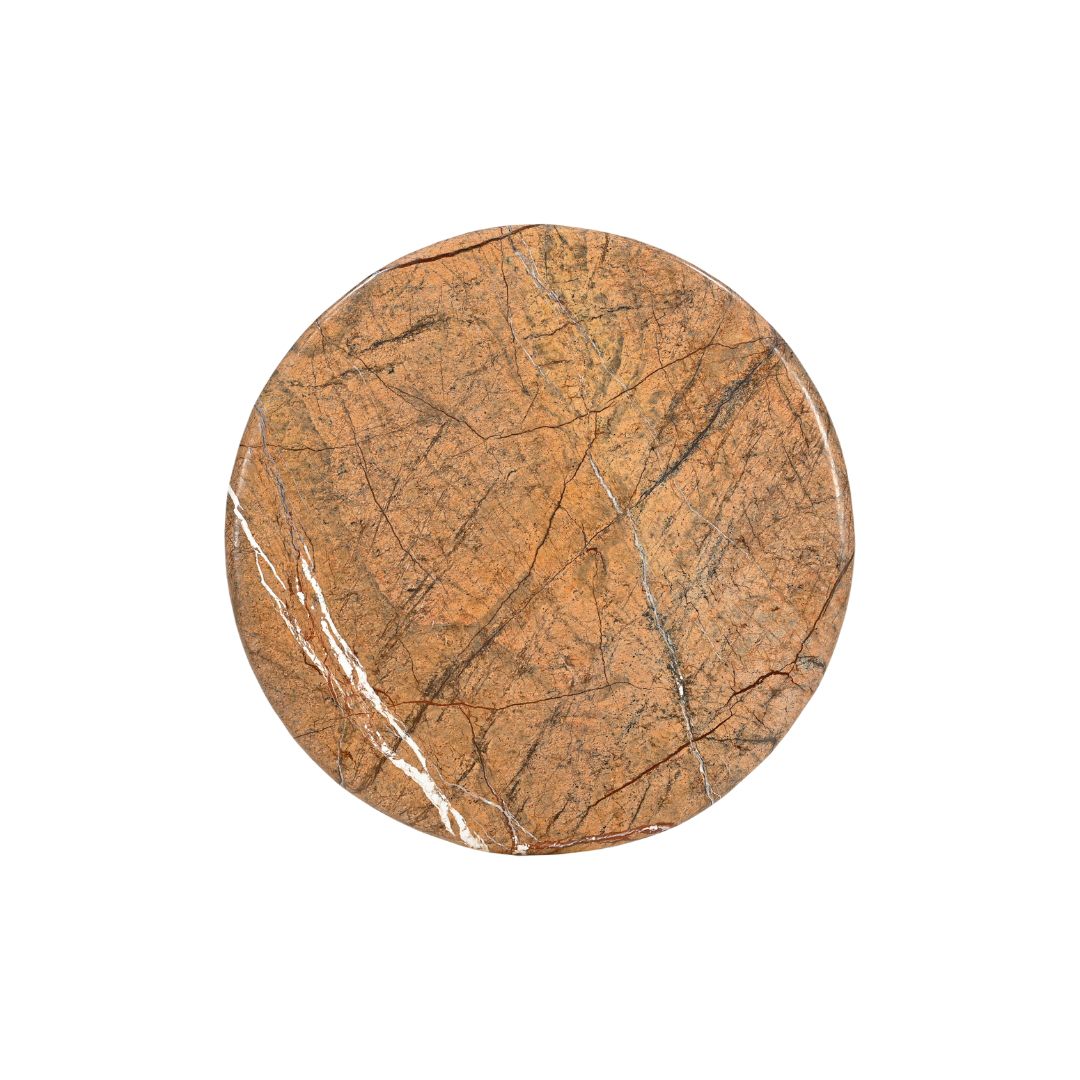 Image 4 Abbey Amber Marble Accent Table more views