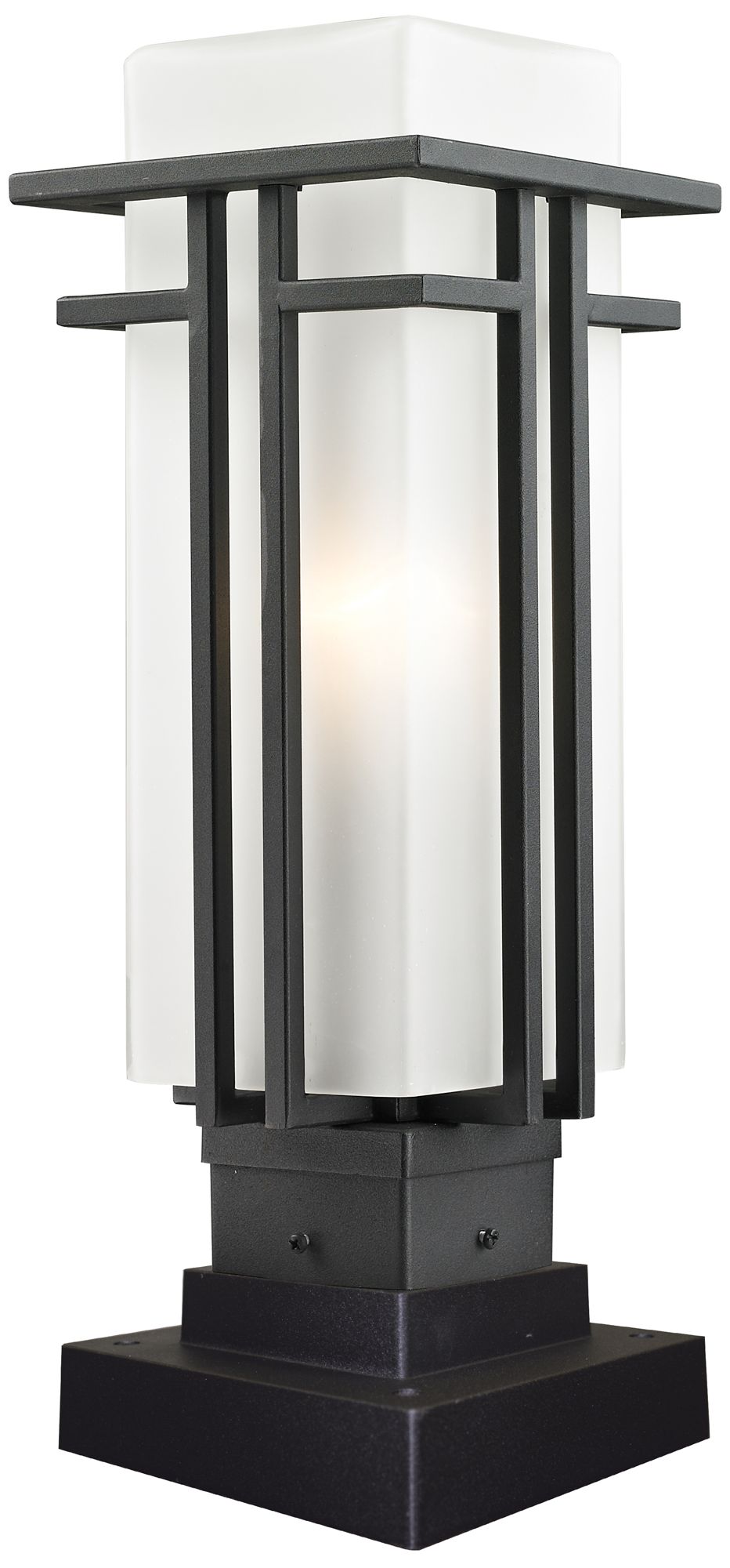 Abbey by Z-Lite Black 18.25 inch Outdoor Pier Mount Light