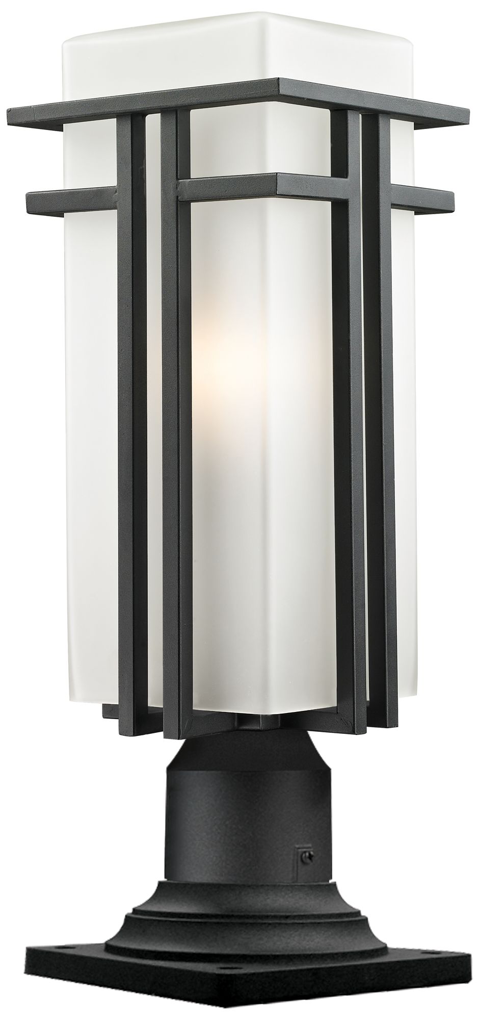 Abbey by Z-Lite Black 21.5 inch Outdoor Pier Mount Light