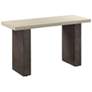 Abbey Console Table in Concrete and Grey Oak Wood