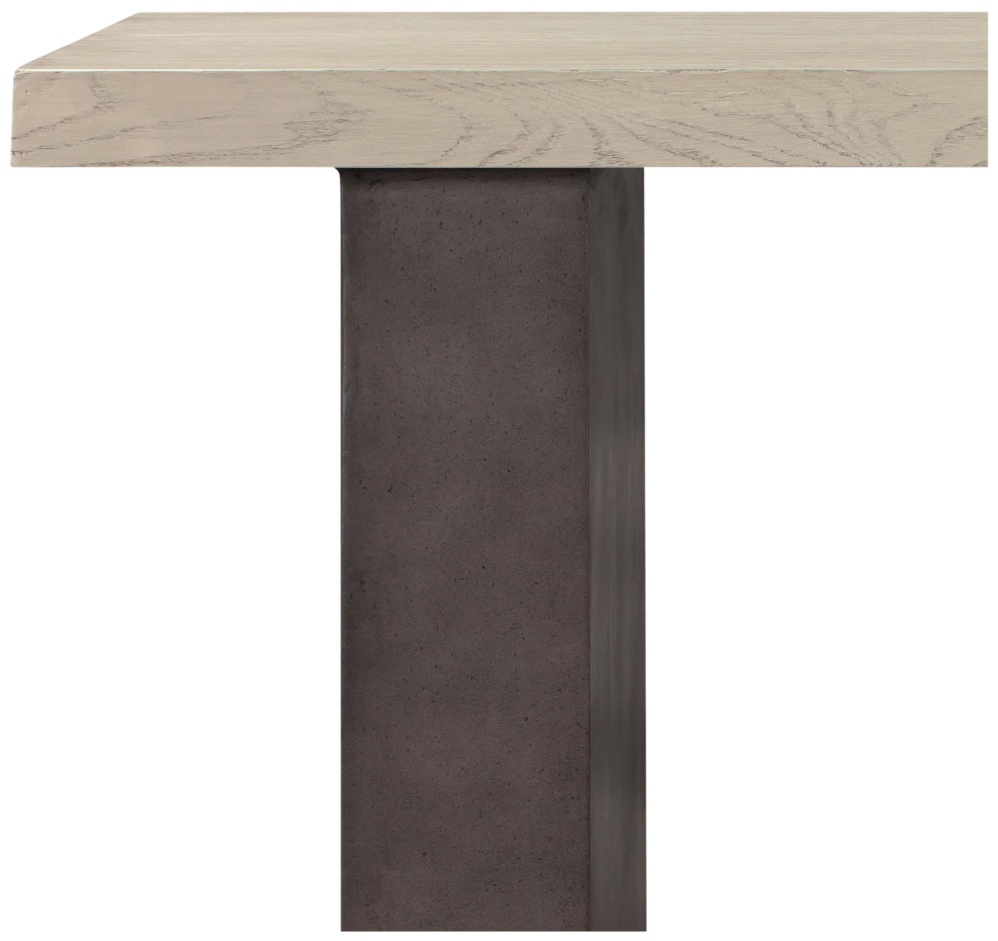 Image 4 Abbey Console Table in Concrete and Grey Oak Wood more views