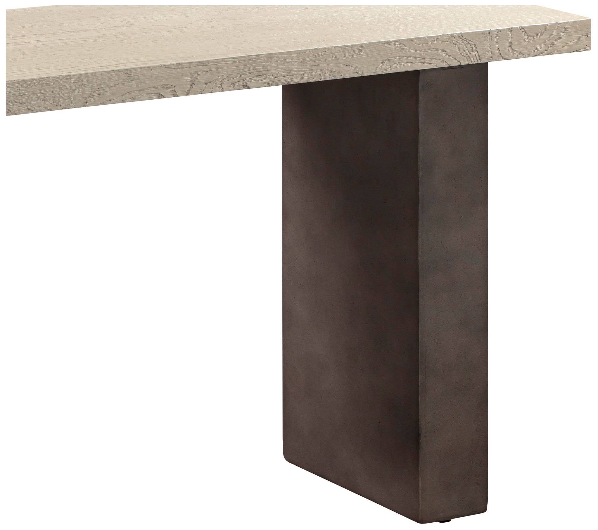 Image 7 Abbey Console Table in Concrete and Grey Oak Wood more views