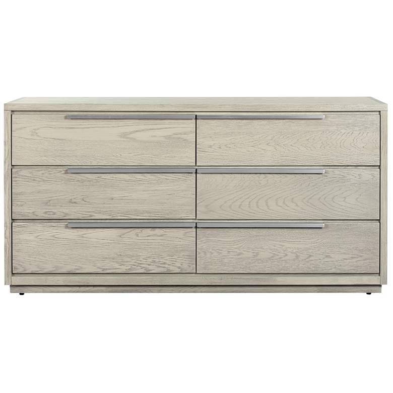 Image 1 Abbey Dresser with 6 Drawers in Grey Oak Wood