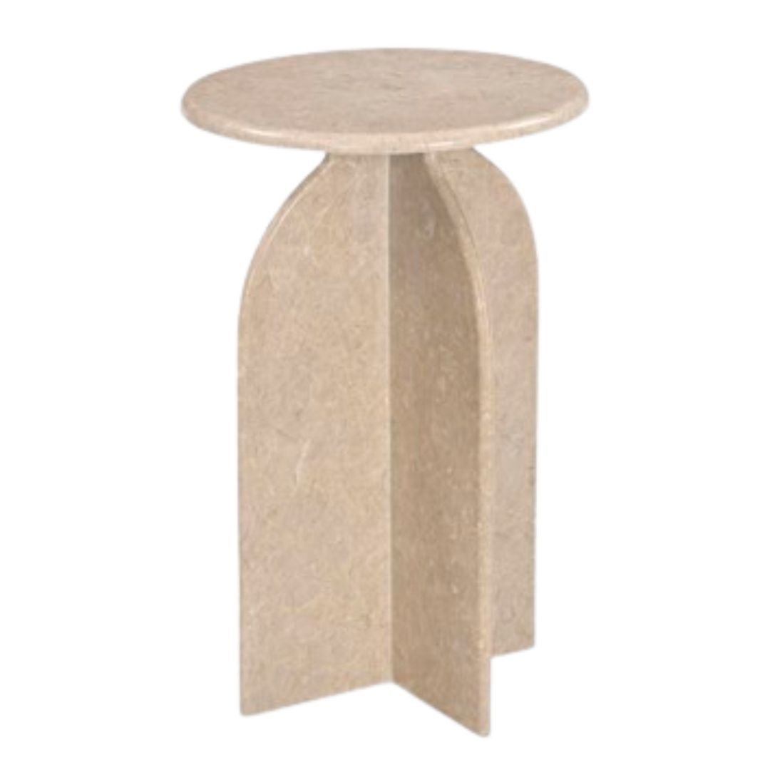 Image 2 Abbey Natural Marble Accent Table more views