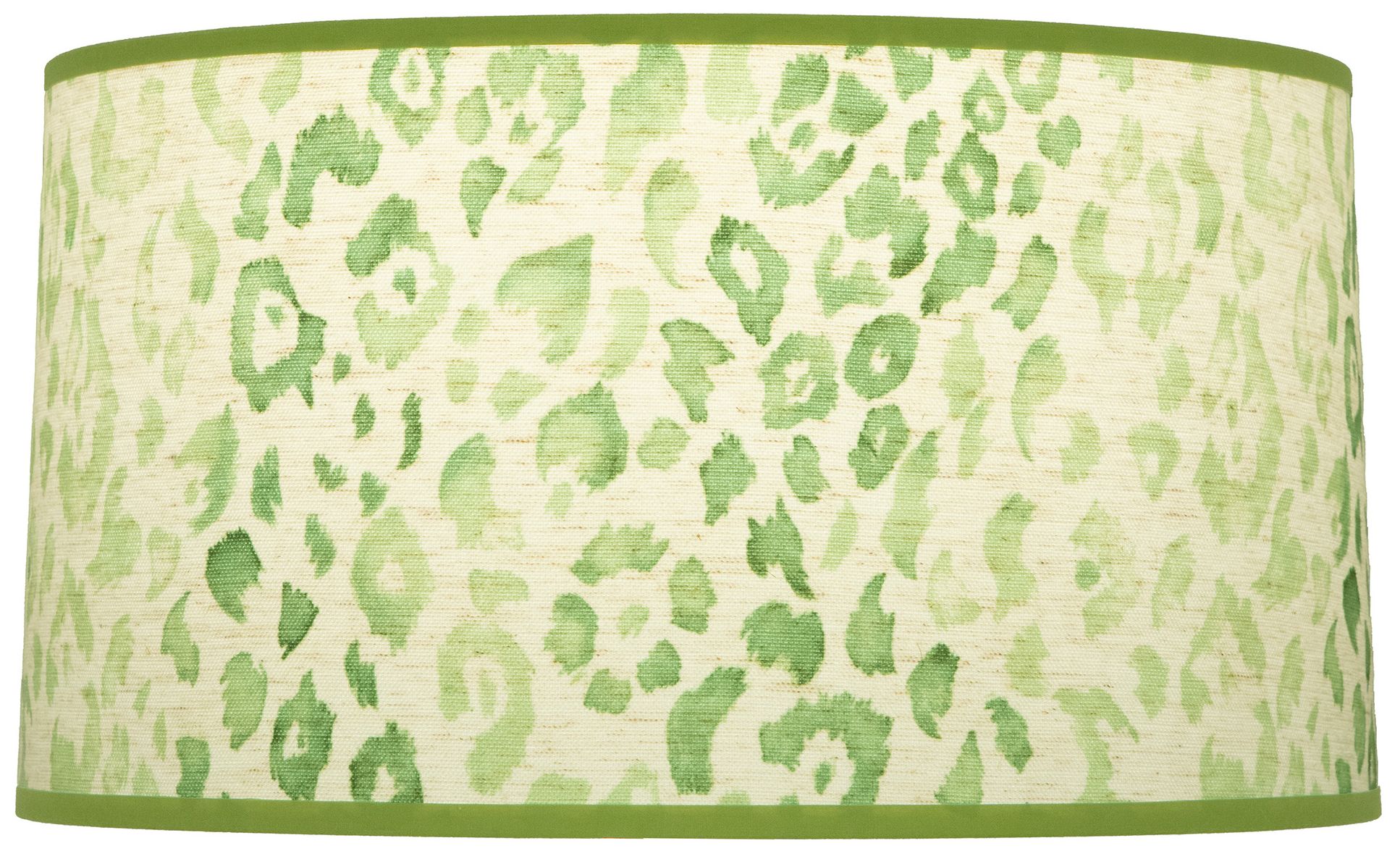 Image 2 Abbey Rose 14.5X8 Emerald with Verde Hoja Trim Lamp Shade more views