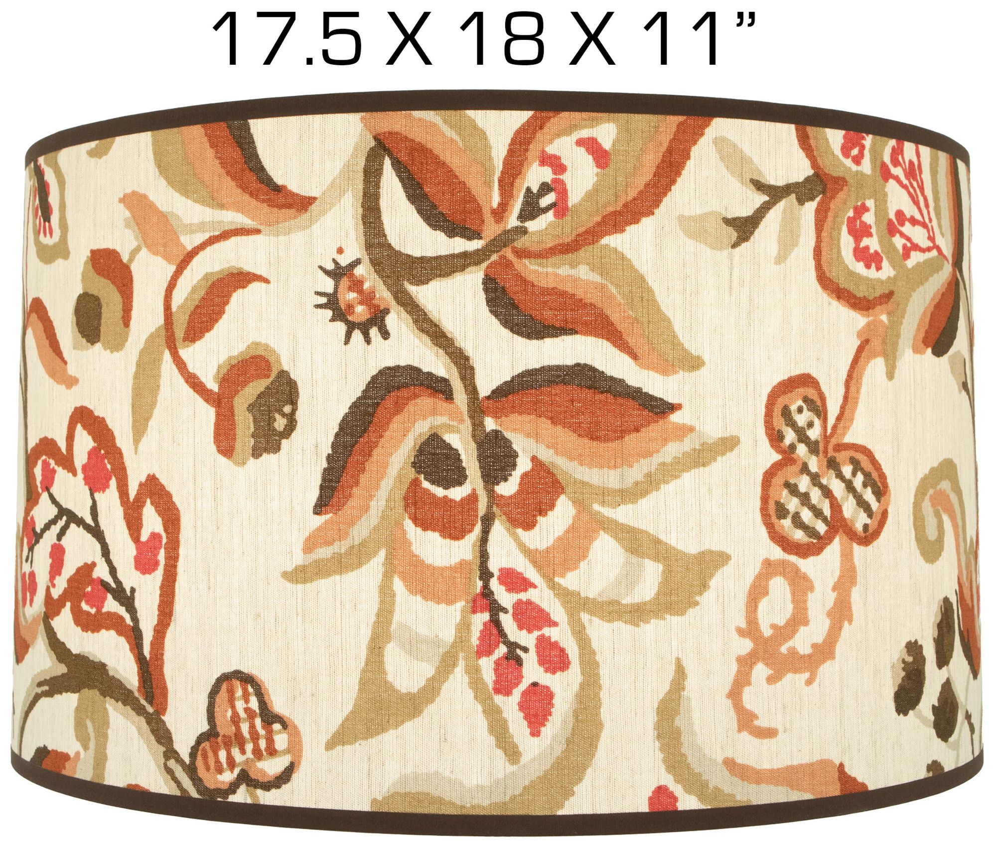 Image 2 Abbey Rose 17.5" x 18" x 11" Alexandra Vine Linen/Natural & Spice Shade more views