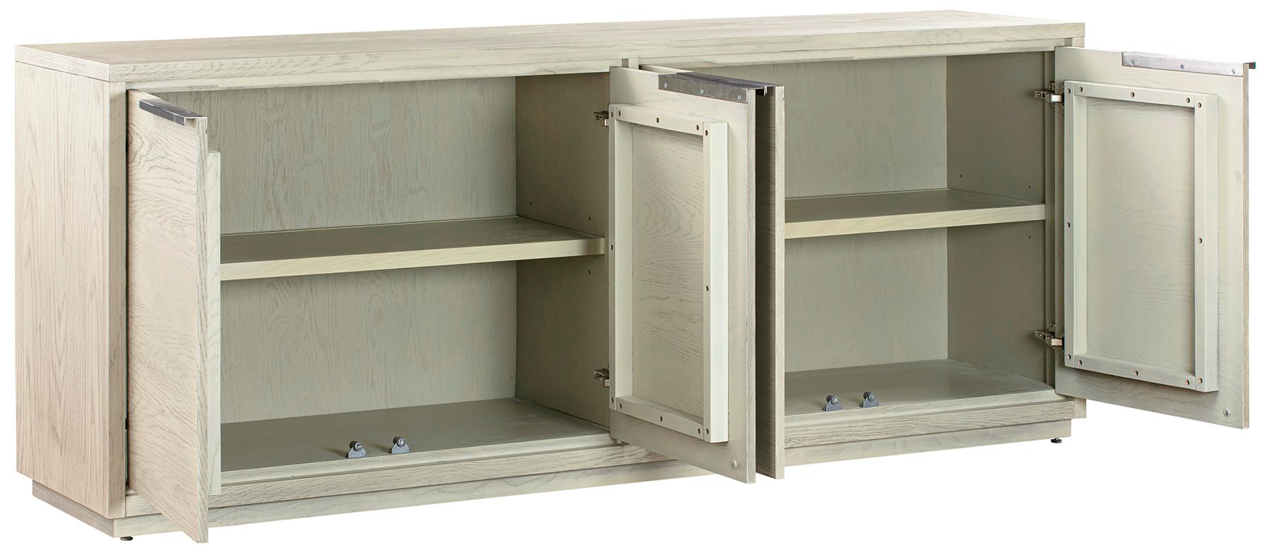 Image 4 Abbey Sideboard Buffet with 4 Doors in Grey Oak Wood more views