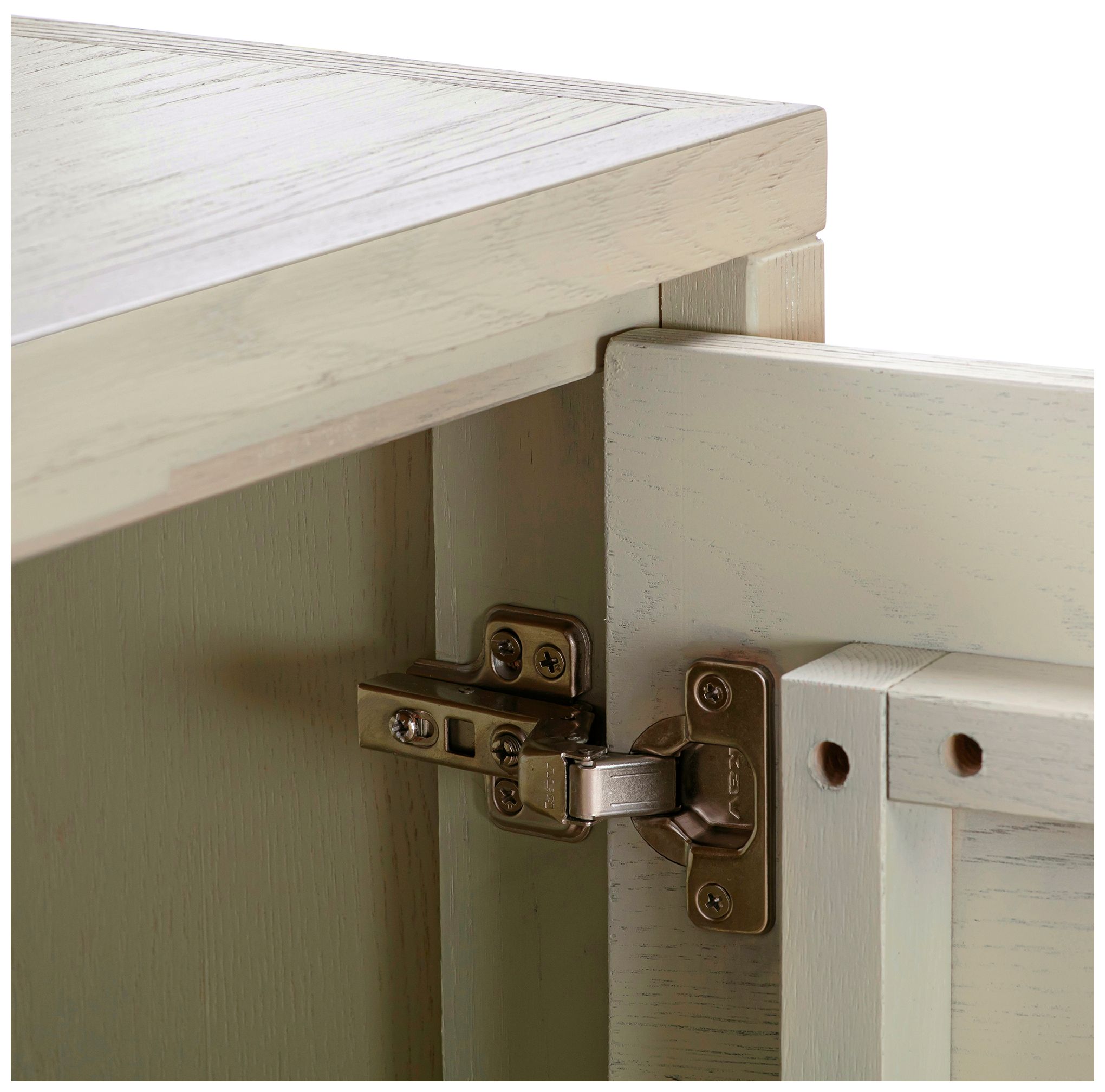 Image 7 Abbey Sideboard Buffet with 4 Doors in Grey Oak Wood more views