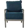 Abbot Azure Fabric Accent Chair