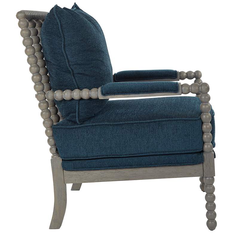 Image 4 Abbot Azure Fabric Accent Chair more views