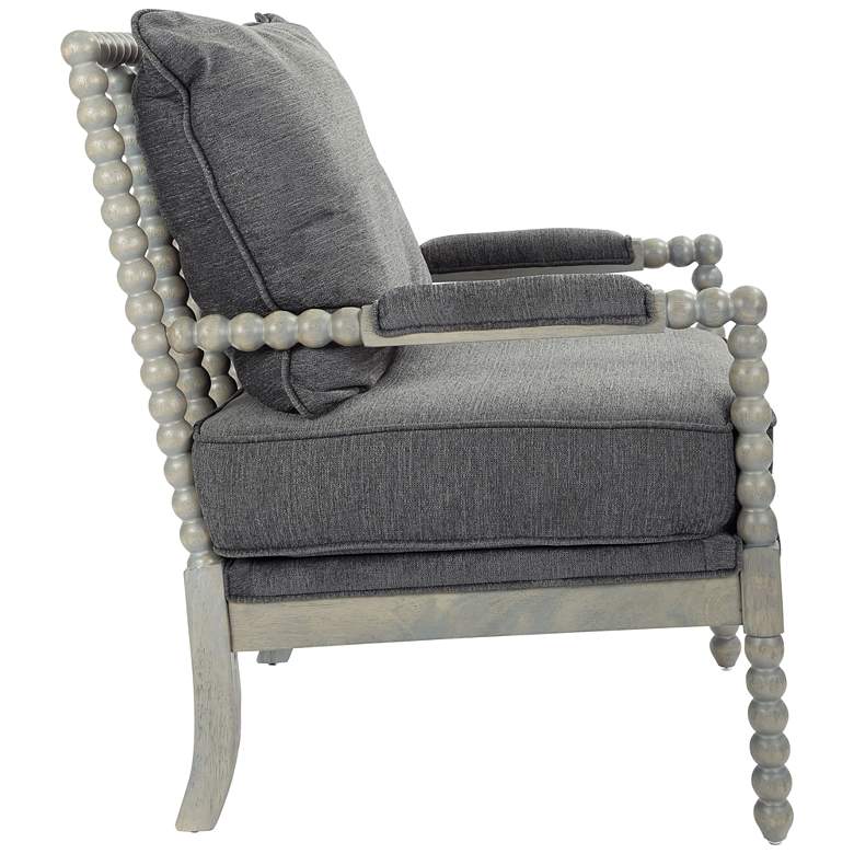 Image 5 Abbot Charcoal Fabric Accent Chair more views