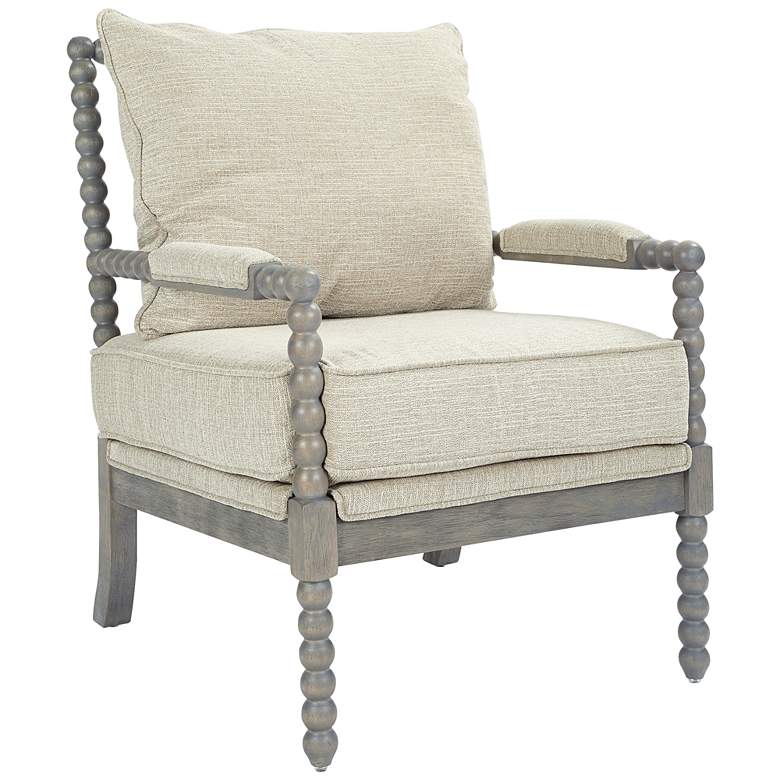 Image 1 Abbot Linen Fabric Accent Chair