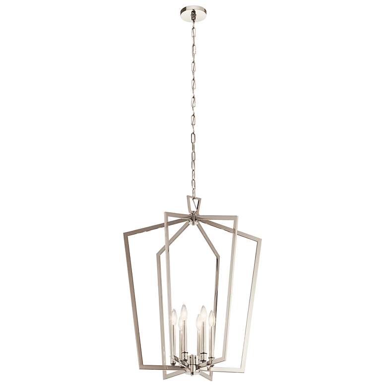Image 2 Abbotswell 24 3/4" Wide Polished Nickel 6-Light Pendant more views