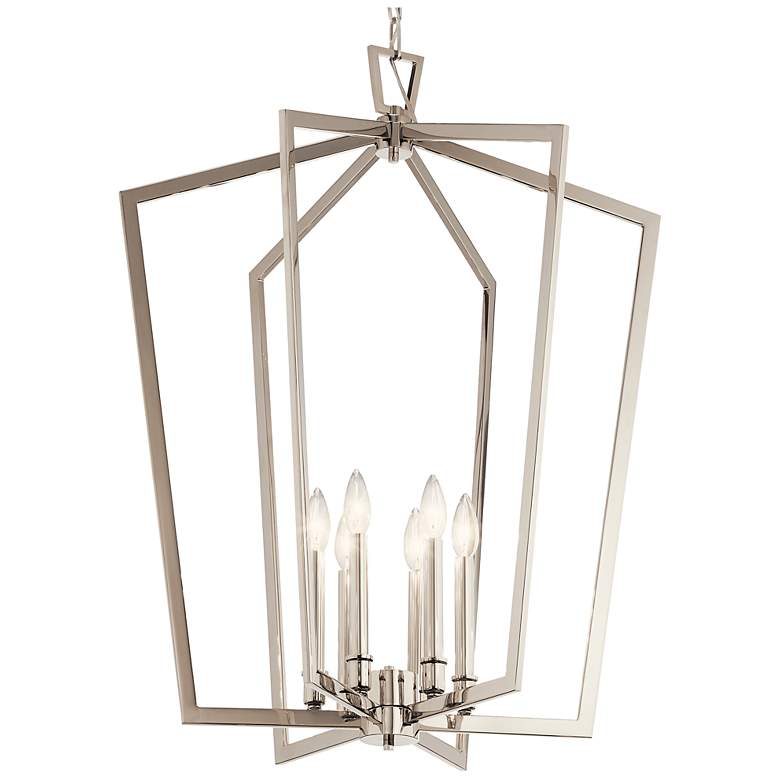 Image 3 Abbotswell 24 3/4" Wide Polished Nickel 6-Light Pendant more views