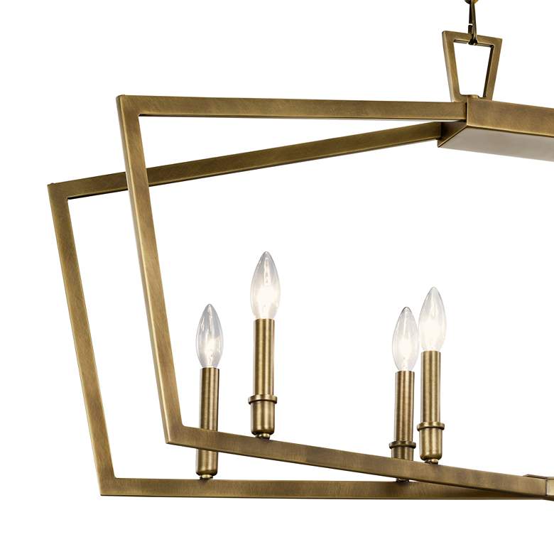 Image 2 Abbotswell™ 42" Wide Natural Brass 8-Light Linear Chandelier more views