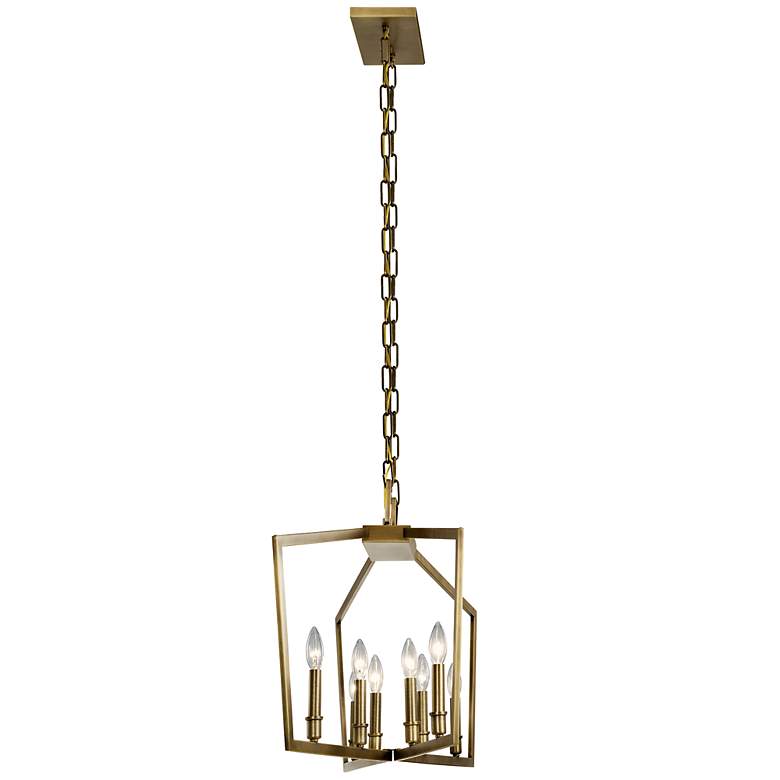 Image 2 Abbotswell™ 42" Wide Natural Brass 8-Light Linear Chandelier more views