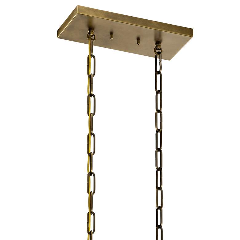 Image 3 Abbotswell™ 42" Wide Natural Brass 8-Light Linear Chandelier more views