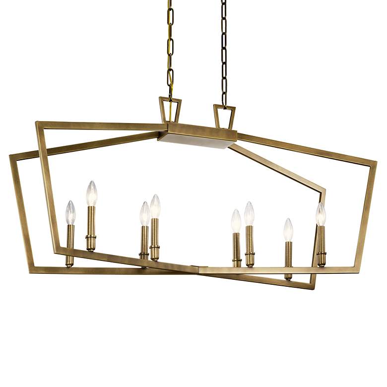 Image 3 Abbotswell™ 42" Wide Natural Brass 8-Light Linear Chandelier more views