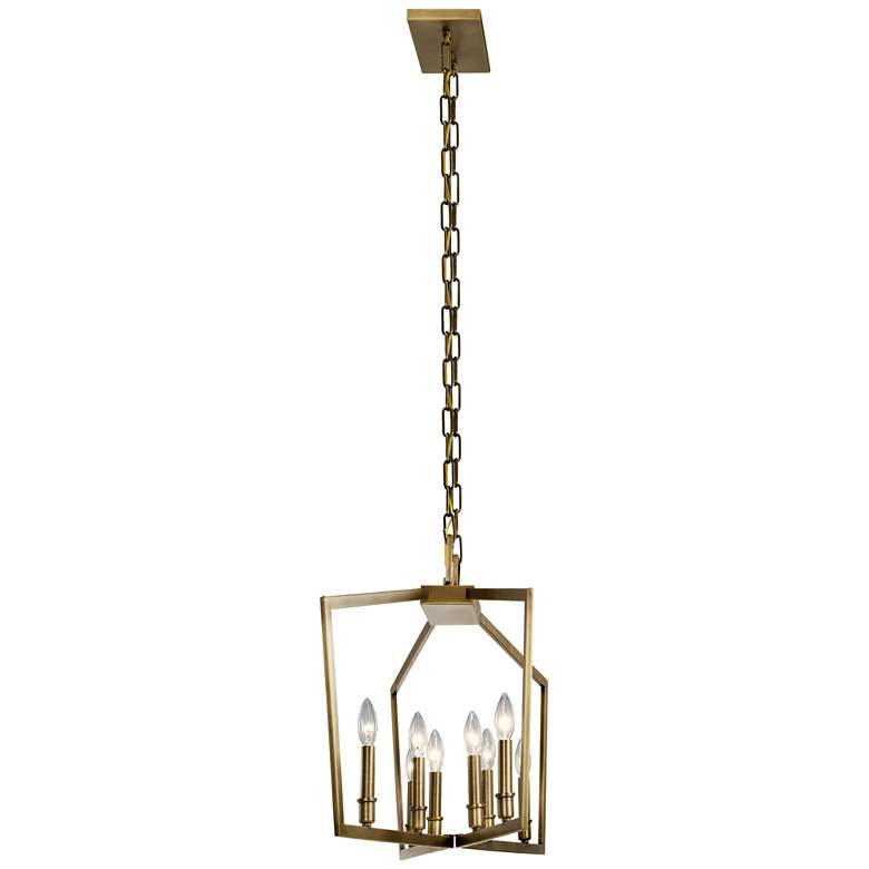 Image 4 Abbotswell™ 42" Wide Natural Brass 8-Light Linear Chandelier more views