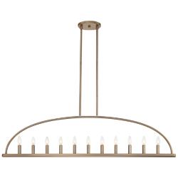 Abbott 11 Light Vibrant Gold Linear Chandelier