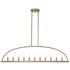 Abbott 11 Light Vibrant Gold Linear Chandelier