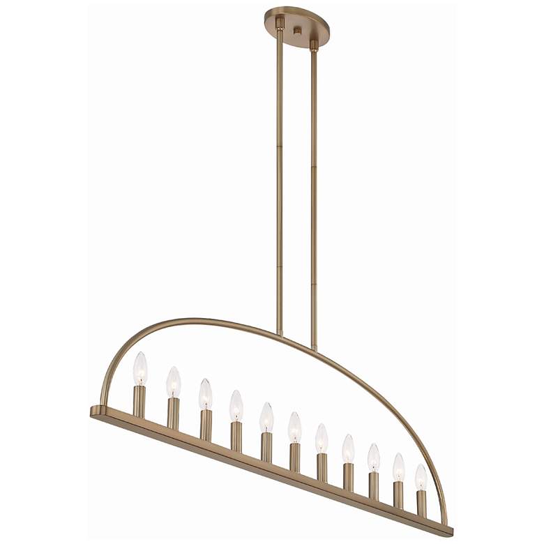 Image 3 Abbott 11 Light Vibrant Gold Linear Chandelier more views