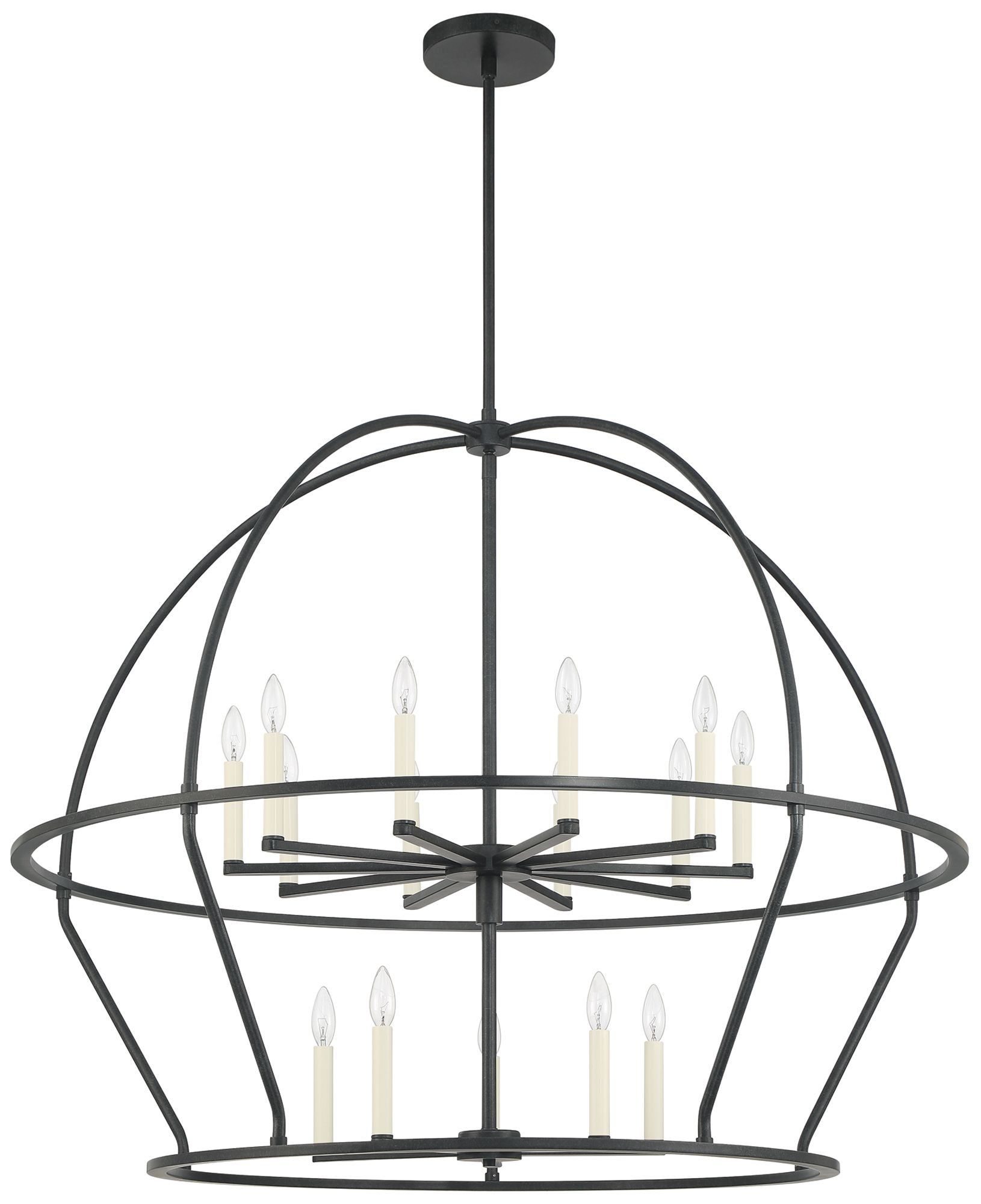 Image Abbott 15 Light Black Chandelier