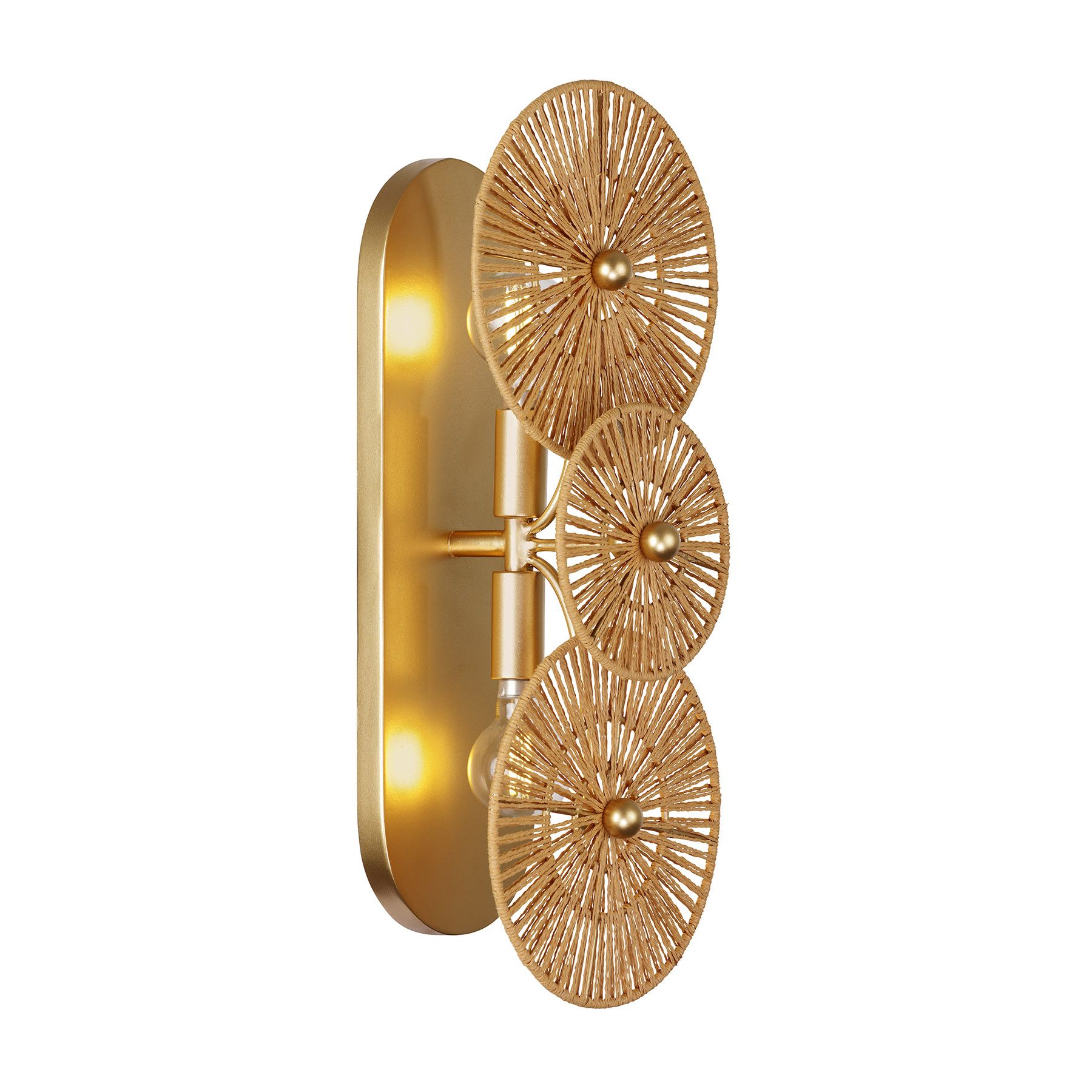 Image 4 Abbott 2-Light Wall Sconce in Distressed Gold by Breegan Jane more views