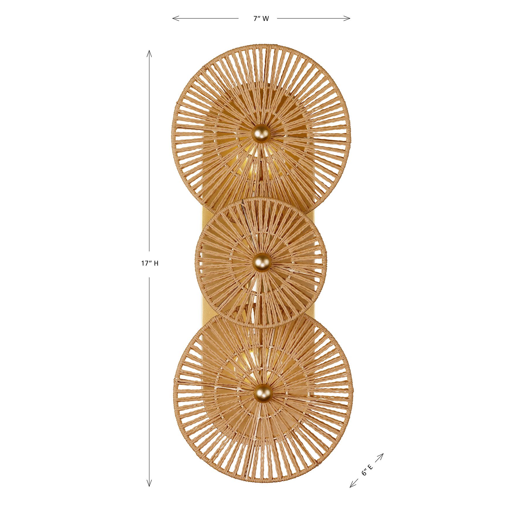 Image 6 Abbott 2-Light Wall Sconce in Distressed Gold by Breegan Jane more views