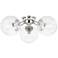 Abbott 24 1/2" Wide Polished Nickel 3-Light Ceiling Light