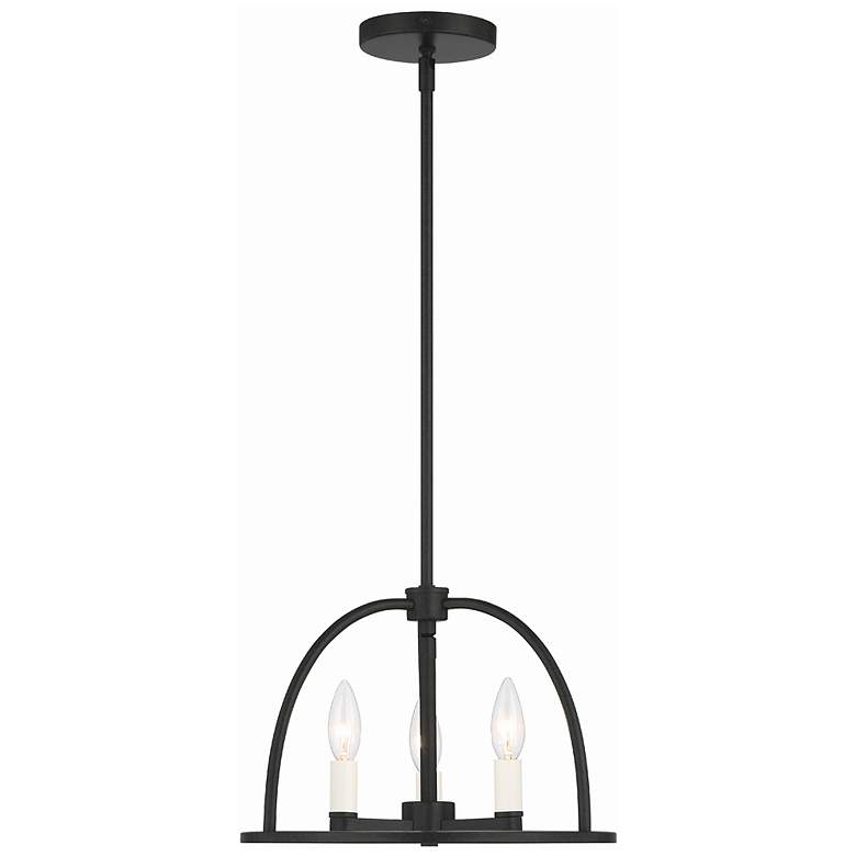 Image 2 Abbott 3 Light Black Chandelier