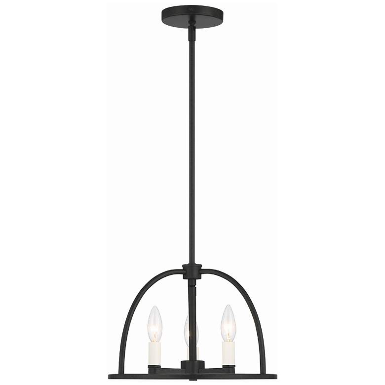 Image 1 Abbott 3 Light Black Chandelier